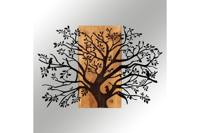 Poplar Väggdekor - Svart/Valnöt - Inredning - Väggdekor - Skylt - Plåtskyltar