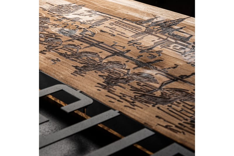 Prague Väggdekor - Svart/Valnöt - Inredning - Väggdekor - Skylt - Plåtskyltar