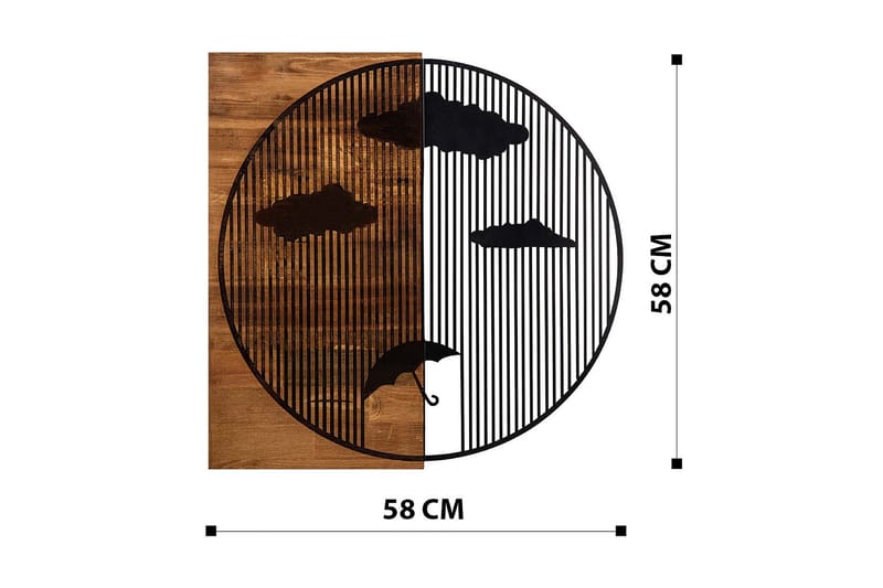 Rains Väggdekor - Svart/Valnöt - Inredning - Väggdekor - Skylt - Plåtskyltar