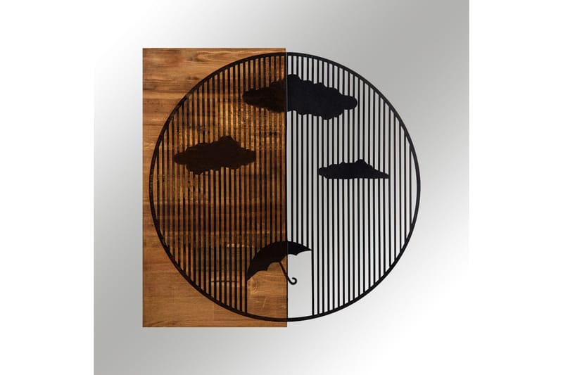 Rains Väggdekor - Svart/Valnöt - Inredning - Väggdekor - Skylt - Plåtskyltar