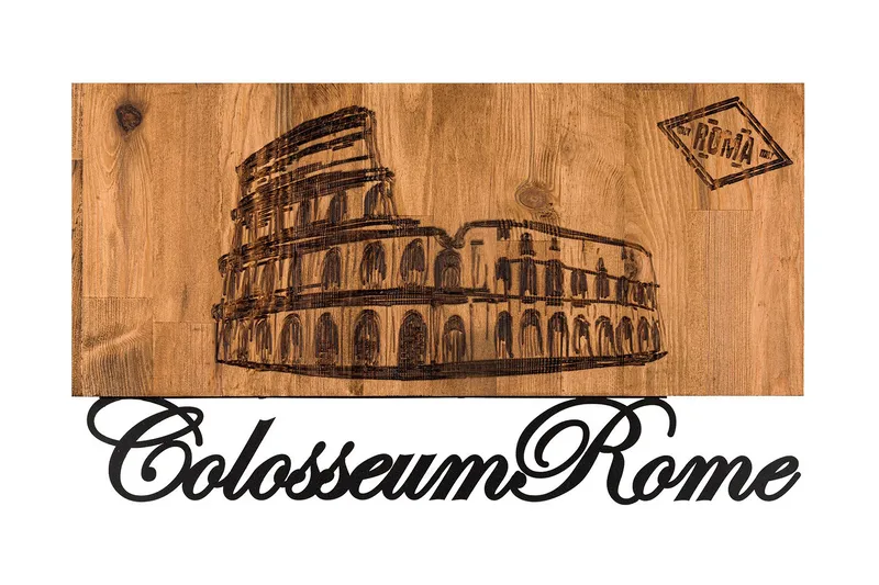 Rome Väggdekor, Svart/Valnöt