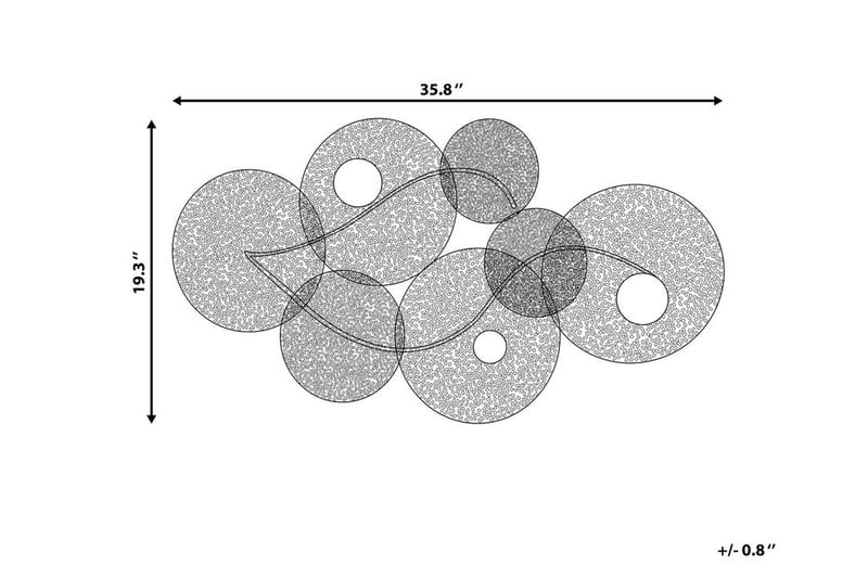 Rubidium Väggdekoration Med Snäckor 91 cm - Grön - Plåtskyltar