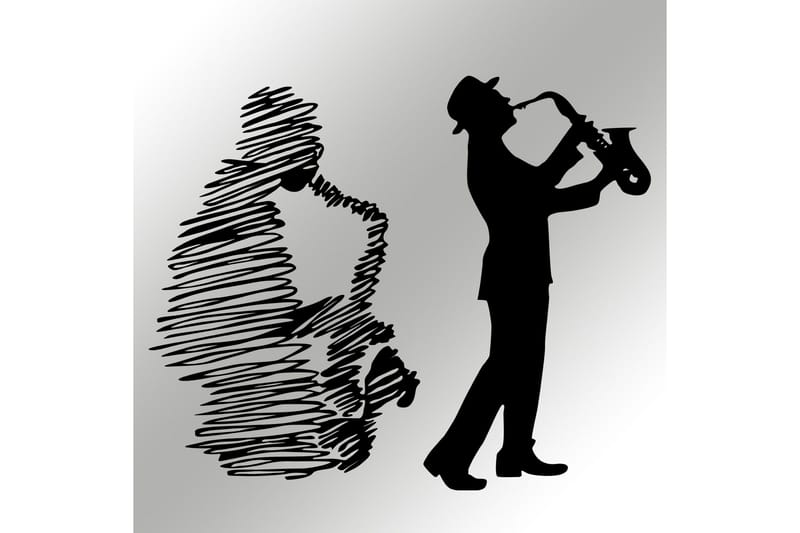 Saksafon Väggdekor - Svart - Inredning - Väggdekor - Skylt - Plåtskyltar