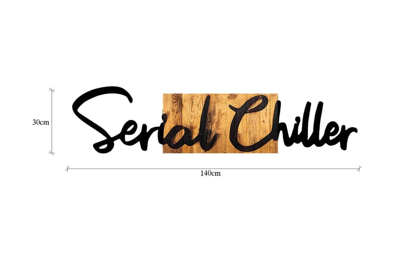 Serial Chiller 2 Väggdekor - Svart/Valnöt - Inredning - Väggdekor - Skylt - Plåtskyltar