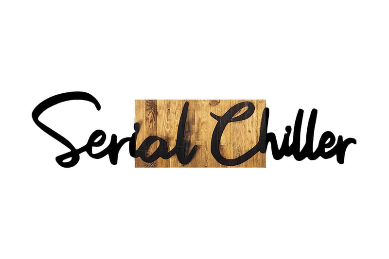 Serial Chiller 2 Väggdekor - Svart/Valnöt - Inredning - Väggdekor - Skylt - Plåtskyltar