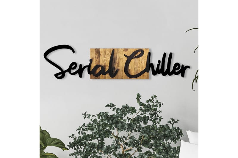 Serial Chiller 2 Väggdekor - Svart/Valnöt - Inredning - Väggdekor - Skylt - Plåtskyltar