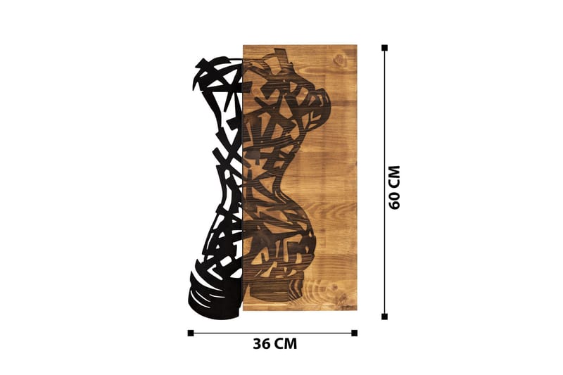 Shattered Väggdekor - Svart/Valnöt - Inredning - Väggdekor - Skylt - Plåtskyltar