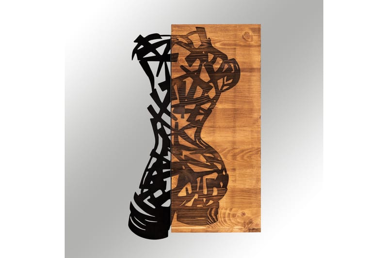 Shattered Väggdekor - Svart/Valnöt - Inredning - Väggdekor - Skylt - Plåtskyltar