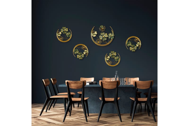 Shihezi Väggdekor - Grön/Guld - Inredning - Väggdekor - Skylt - Plåtskyltar