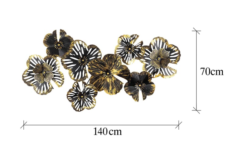 Shouguang Väggdekor - Svart/Guld - Inredning - Väggdekor - Skylt - Plåtskyltar