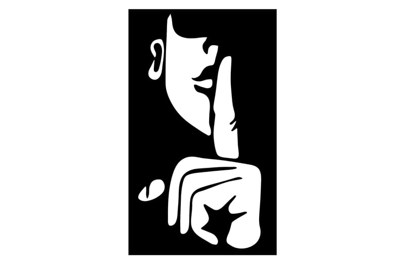 Shut Up Väggdekor - Svart - Inredning - Väggdekor - Skylt - Plåtskyltar