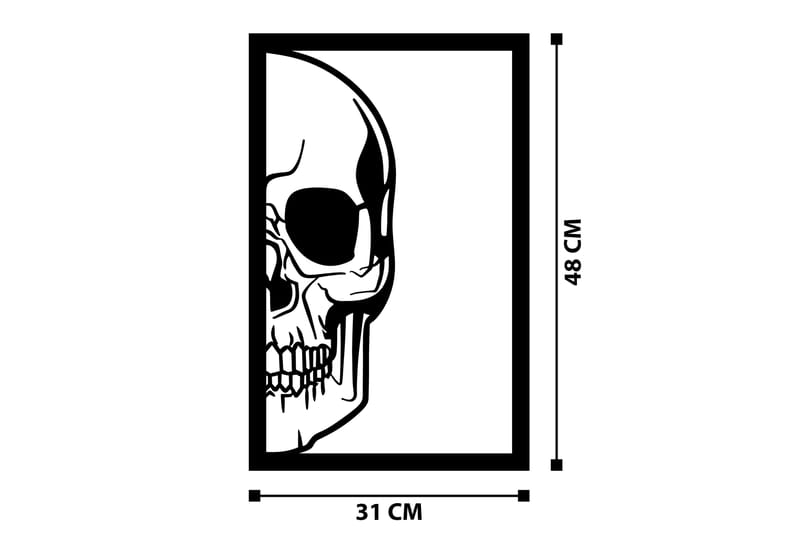 Skull Väggdekor - Svart - Inredning - Väggdekor - Skylt - Plåtskyltar