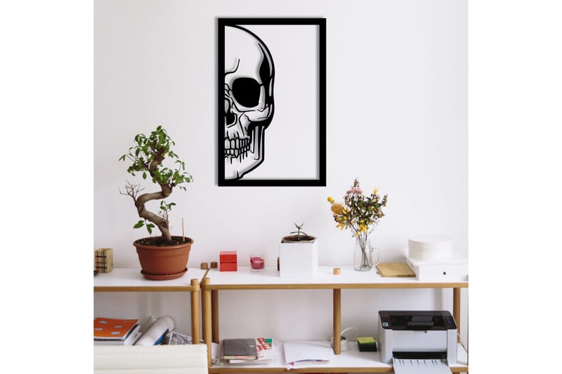 Skull Väggdekor - Svart - Inredning - Väggdekor - Skylt - Plåtskyltar