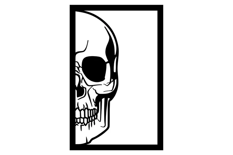 Skull Väggdekor, Svart