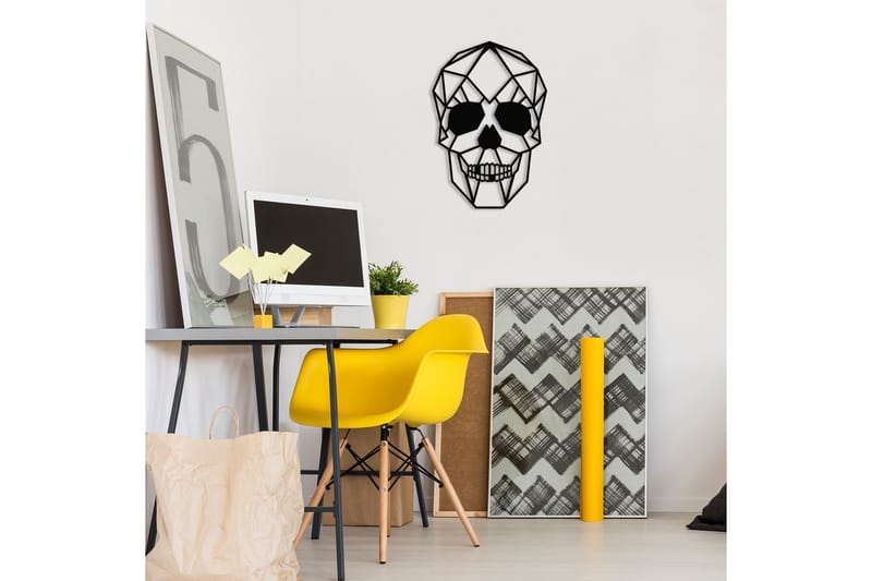 Skull Väggdekor - Svart - Inredning - Väggdekor - Skylt - Plåtskyltar