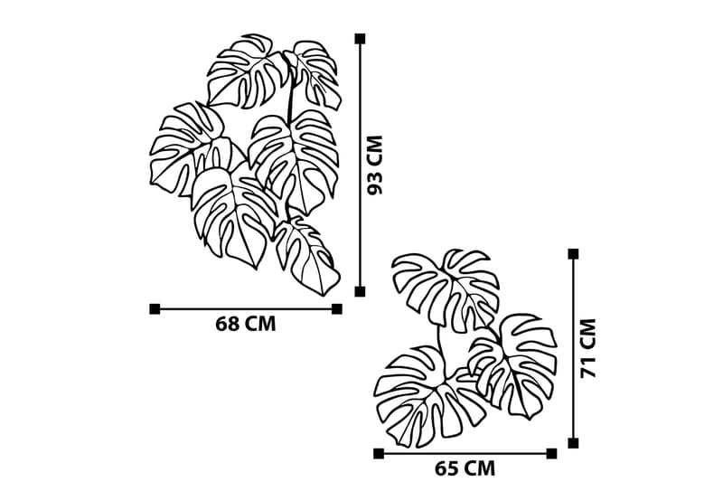 Spirit Leaf Väggdekor - Svart - Inredning - Väggdekor - Skylt - Plåtskyltar