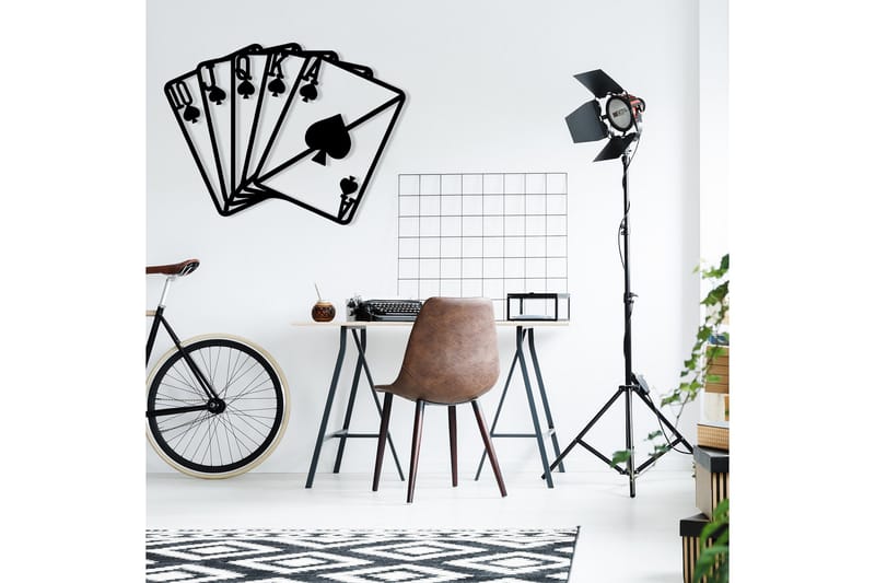 Square Ace Väggdekor - Svart - Inredning - Väggdekor - Skylt - Plåtskyltar