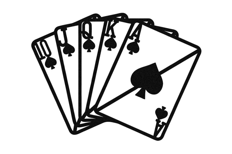 Square Ace Väggdekor, Svart