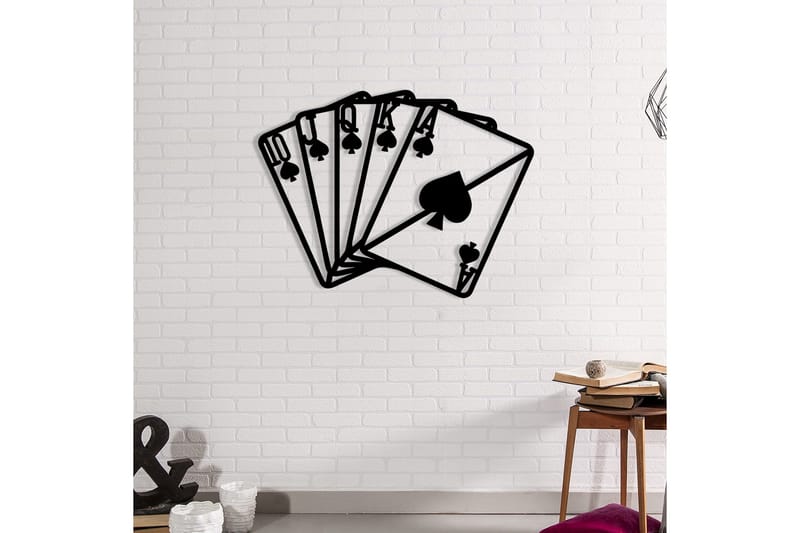 Square Ace Väggdekor - Svart - Inredning - Väggdekor - Skylt - Plåtskyltar