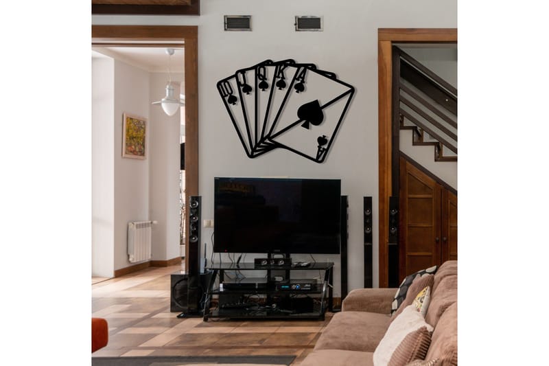 Square Ace Väggdekor - Svart - Inredning - Väggdekor - Skylt - Plåtskyltar