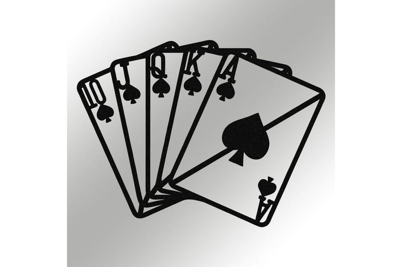 Square Ace Väggdekor - Svart - Inredning - Väggdekor - Skylt - Plåtskyltar