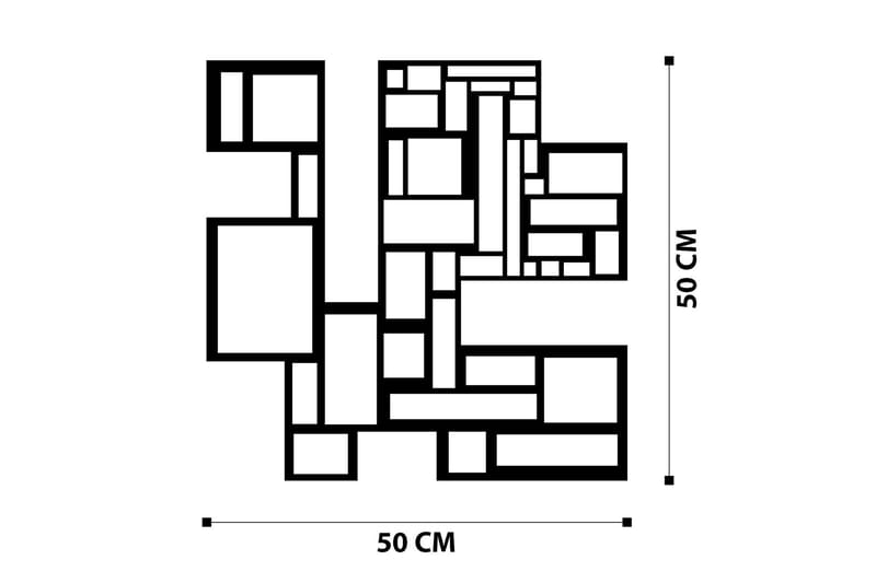Squares Metal Decor Väggdekor - Svart - Inredning - Väggdekor - Skylt - Plåtskyltar
