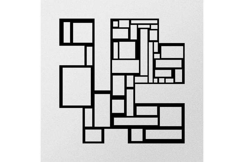 Squares Metal Decor Väggdekor - Svart - Inredning - Väggdekor - Skylt - Plåtskyltar