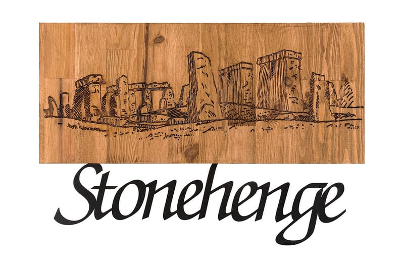 Stonehenge Väggdekor - Svart/Valnöt - Inredning - Väggdekor - Skylt - Plåtskyltar