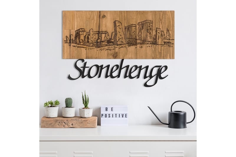 Stonehenge Väggdekor - Svart/Valnöt - Inredning - Väggdekor - Skylt - Plåtskyltar