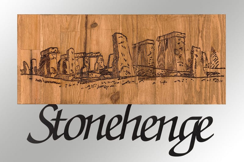 Stonehenge Väggdekor - Svart/Valnöt - Inredning - Väggdekor - Skylt - Plåtskyltar