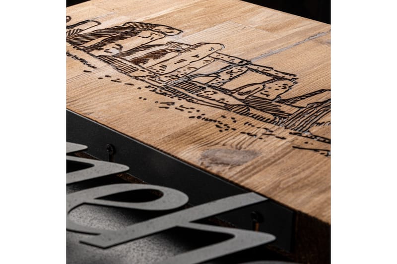 Stonehenge Väggdekor - Svart/Valnöt - Inredning - Väggdekor - Skylt - Plåtskyltar