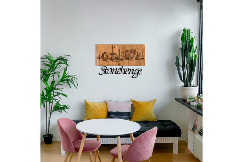Stonehenge Väggdekor - Svart/Valnöt - Inredning - Väggdekor - Skylt - Plåtskyltar