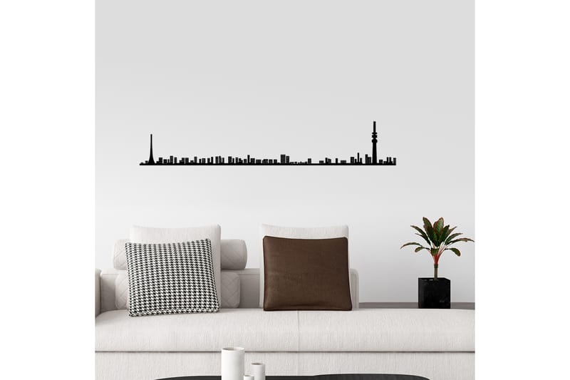 Tokyo Skyline Väggdekor - Svart - Inredning - Väggdekor - Skylt - Plåtskyltar
