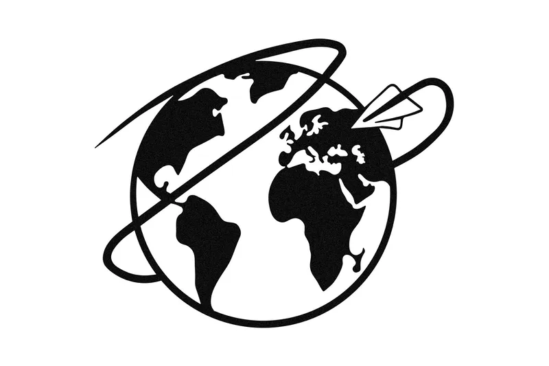 Travel Väggdekor, Svart