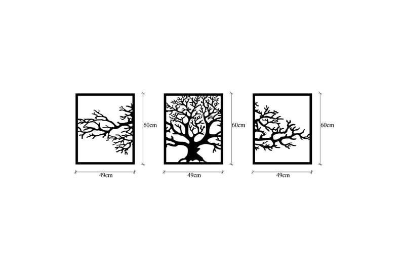 Tree 10 Väggdekor - Svart - Inredning - Väggdekor - Skylt - Plåtskyltar