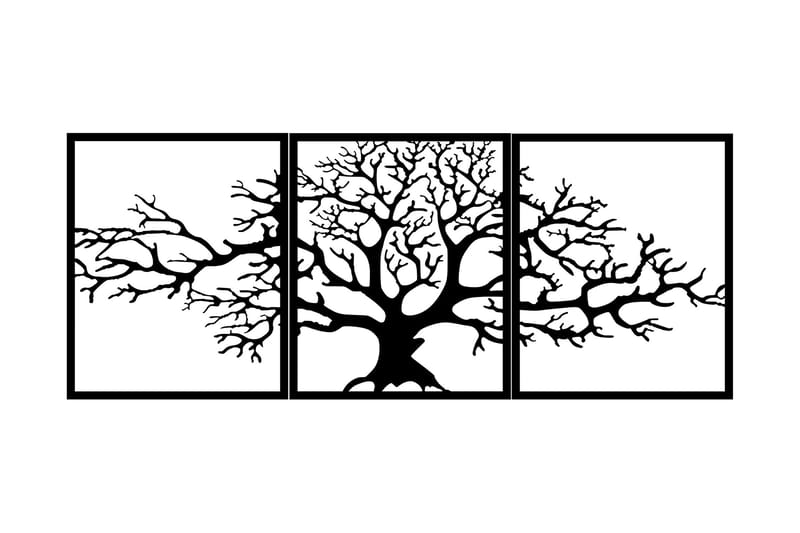 Tree 10 Väggdekor - Svart - Inredning - Väggdekor - Skylt - Plåtskyltar
