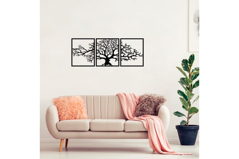 Tree 10 Väggdekor - Svart - Inredning - Väggdekor - Skylt - Plåtskyltar