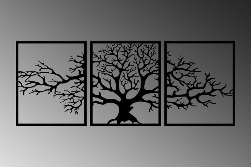 Tree 10 Väggdekor - Svart - Inredning - Väggdekor - Skylt - Plåtskyltar
