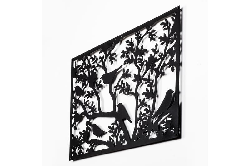 Tree Branch Birds 2 Väggdekor - Svart - Inredning - Väggdekor - Skylt - Plåtskyltar
