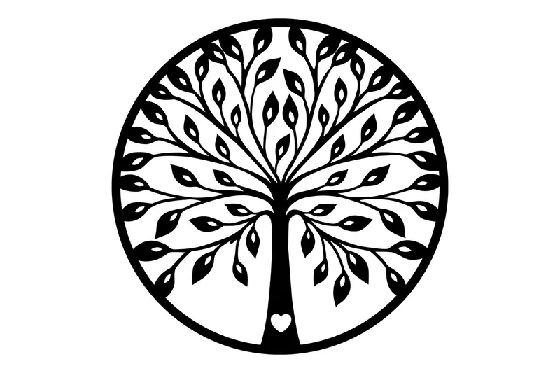 Tree branches Väggdekor, Svart