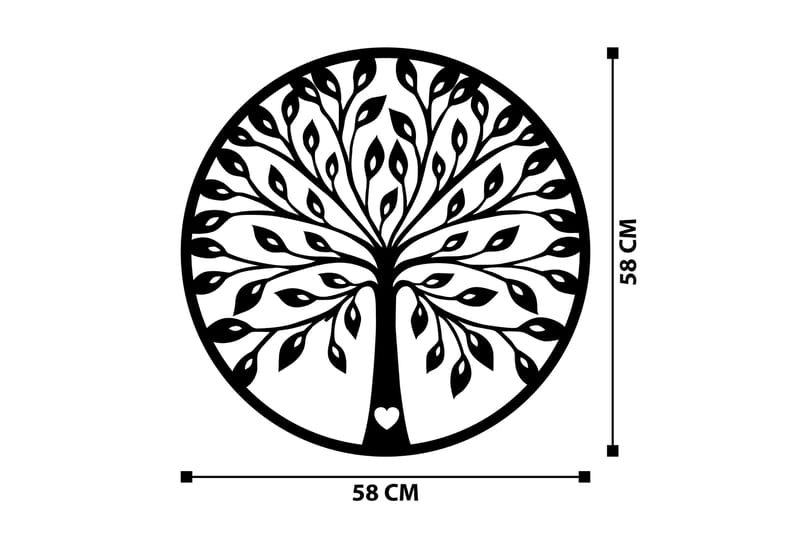 Tree branches Väggdekor - Svart - Inredning - Väggdekor - Skylt - Plåtskyltar