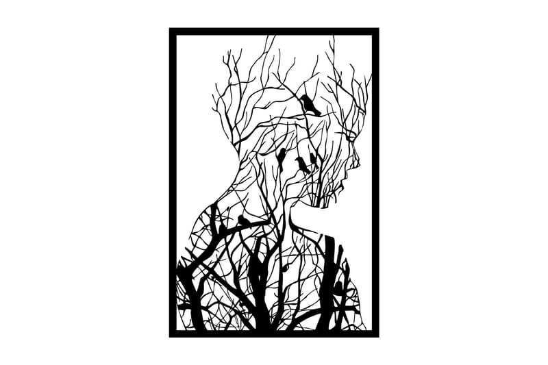 Tree branches Väggdekor, Svart