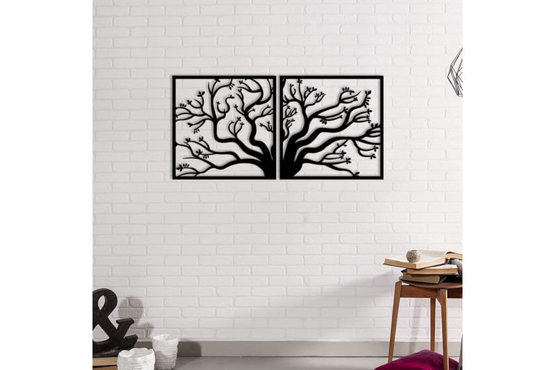 Tree Metal Decor Väggdekor - Svart - Inredning - Väggdekor - Skylt - Plåtskyltar