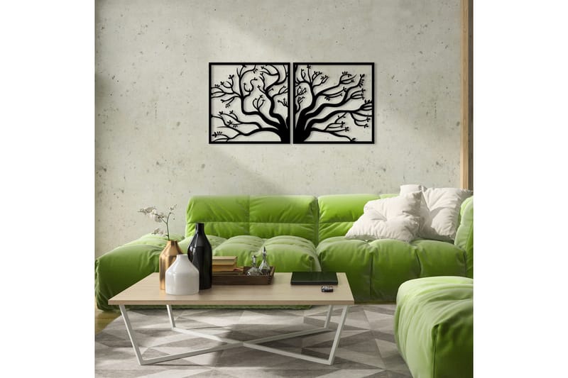 Tree Metal Decor Väggdekor - Svart - Inredning - Väggdekor - Skylt - Plåtskyltar