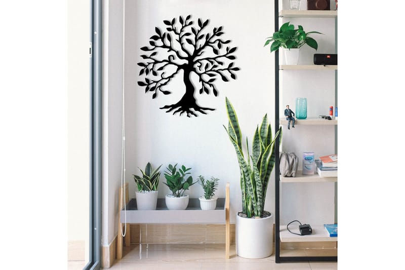 Tree Metal Väggdekor - Svart - Inredning - Väggdekor - Skylt - Plåtskyltar