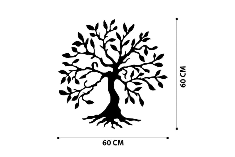 Tree Metal Väggdekor - Svart - Inredning - Väggdekor - Skylt - Plåtskyltar