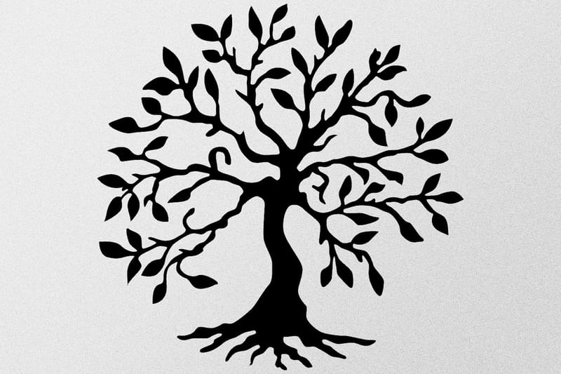 Tree Metal Väggdekor - Svart - Inredning - Väggdekor - Skylt - Plåtskyltar