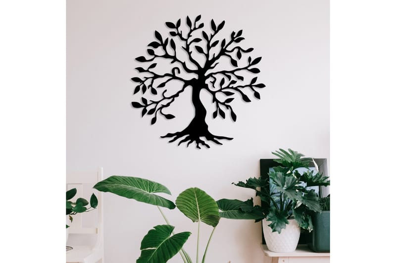 Tree Metal Väggdekor - Svart - Inredning - Väggdekor - Skylt - Plåtskyltar