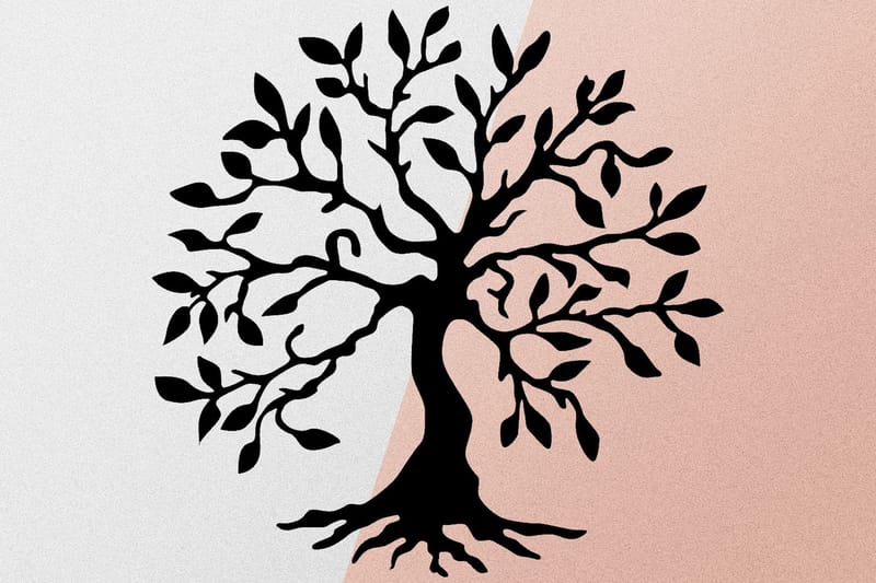 Tree Metal Väggdekor - Svart - Inredning - Väggdekor - Skylt - Plåtskyltar