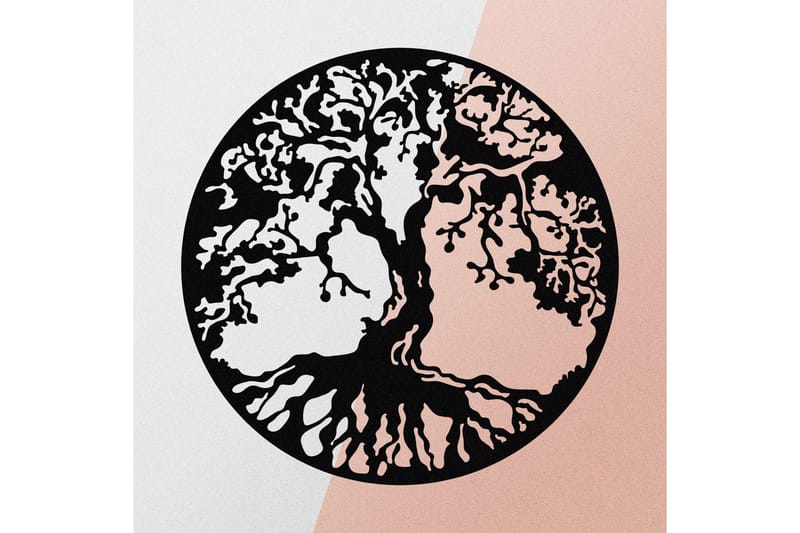 Tree Väggdekor - Svart - Inredning - Väggdekor - Skylt - Plåtskyltar